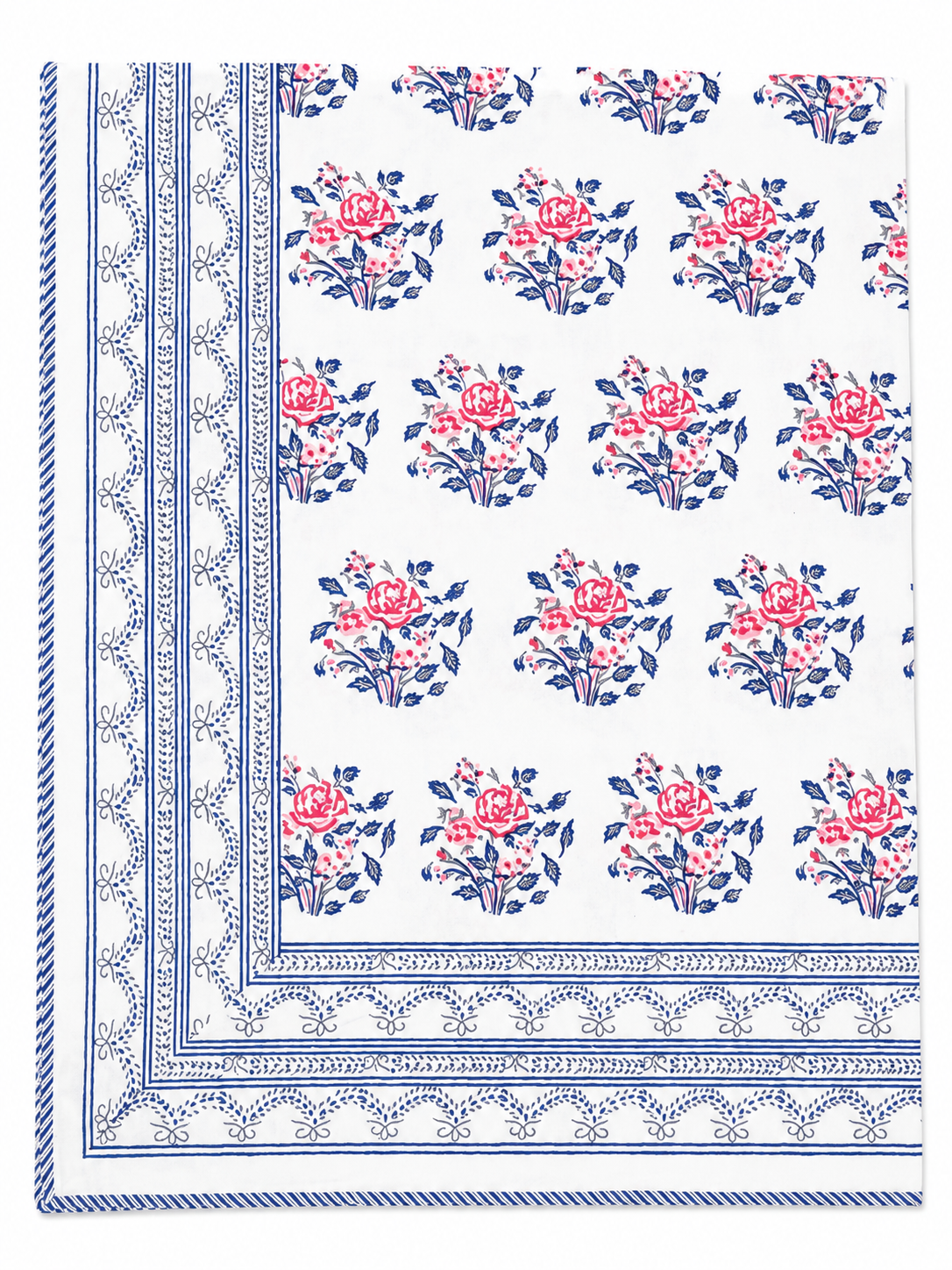 Rose garden hand block print dohar (Double)