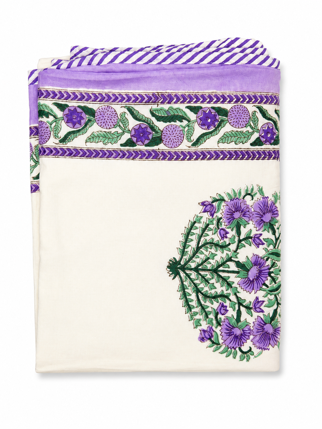 Lavender Blossom Hand Block Print Dohar - Single
