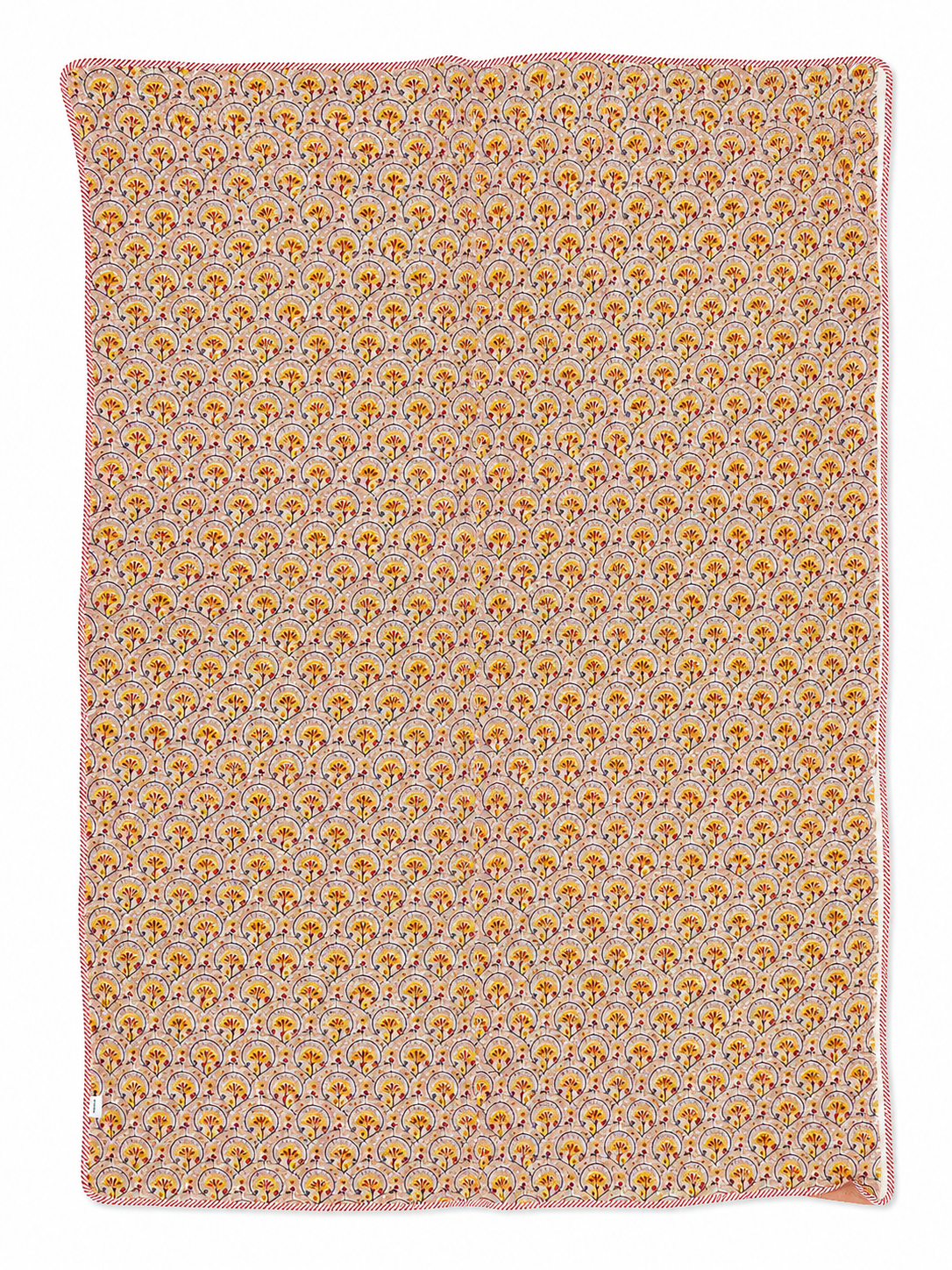 Peach Summer Blossom Hand Block Print Dohar (Single)