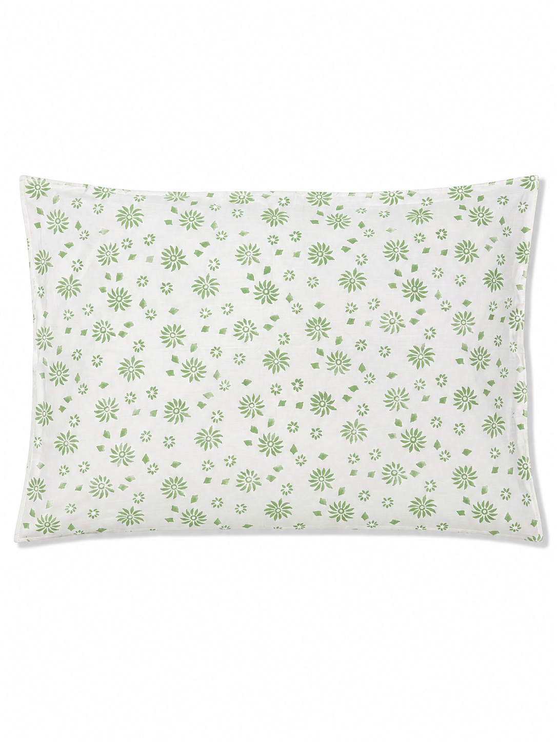 Pastel Green Jaipuri Hand Block Print Bed Sheet
