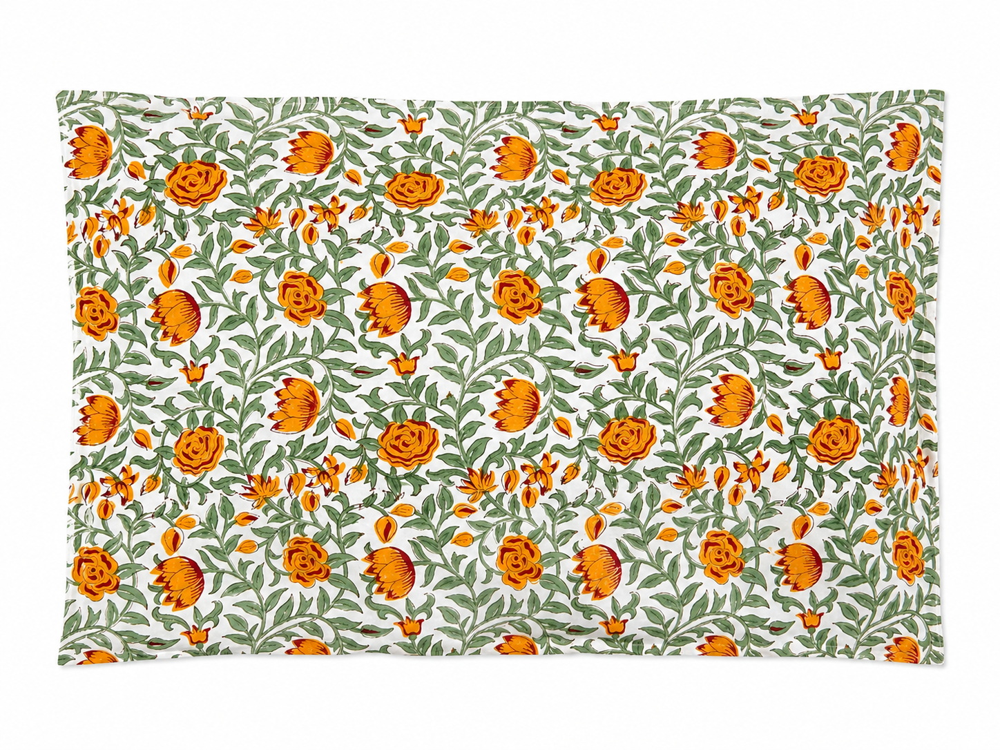 Mughal Garden Hand Block Print Bed Sheet