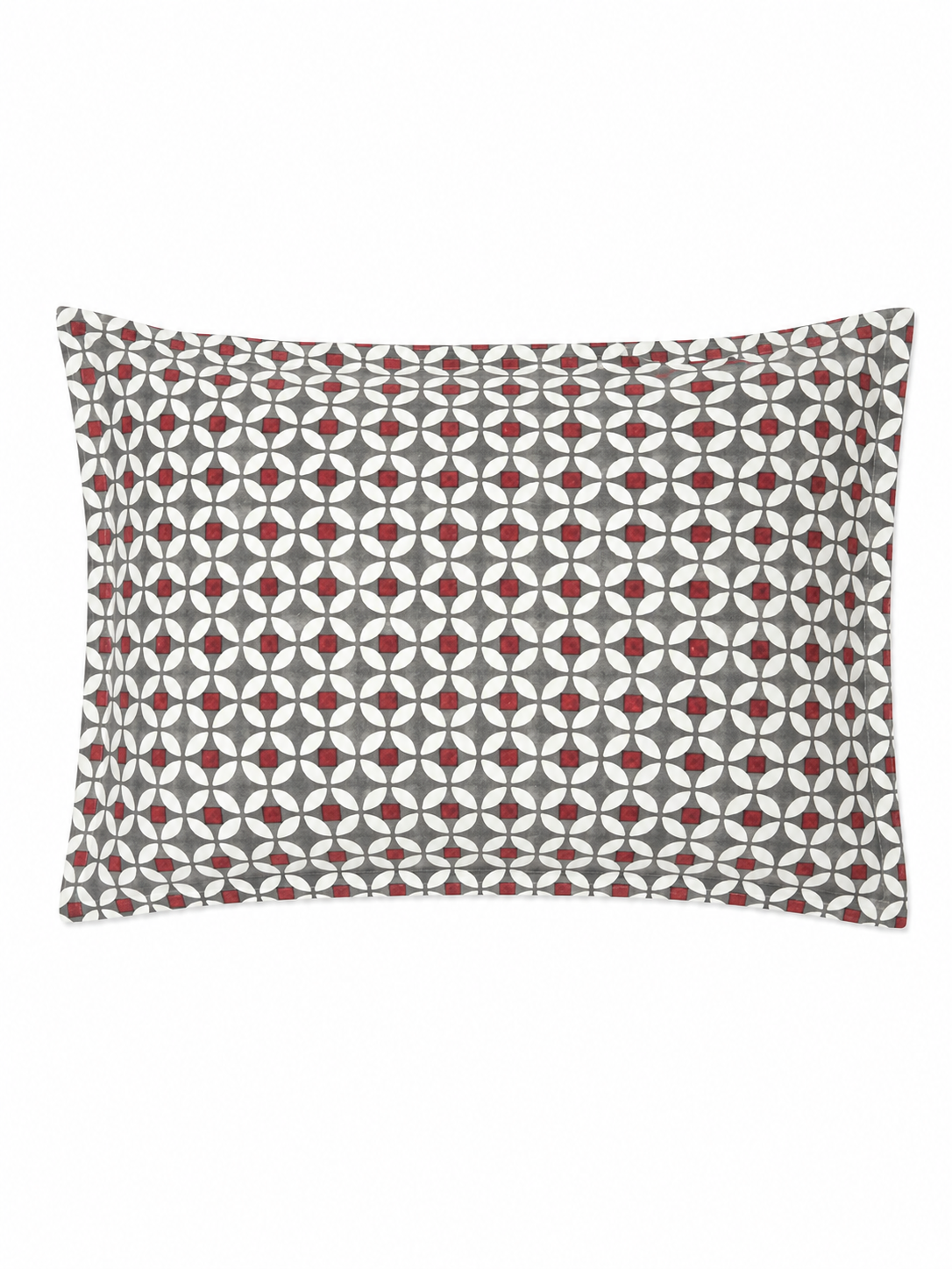 Red & Grey Hand Block Print Bed Sheet