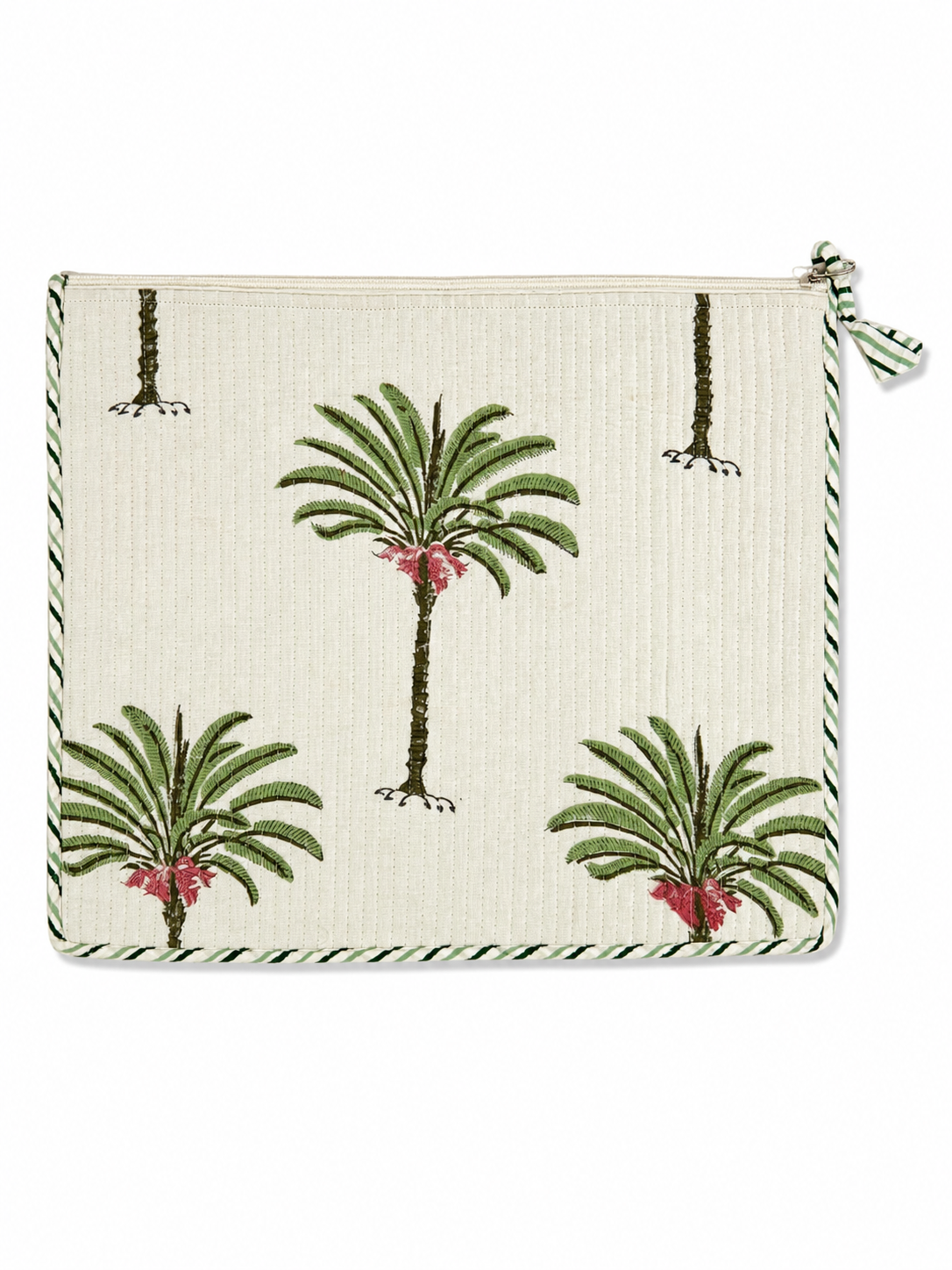 Tropical Grove Hand Block Print Laptop Sleeve