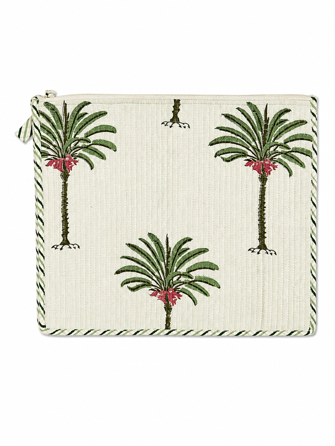 Tropical Grove Hand Block Print Laptop Sleeve