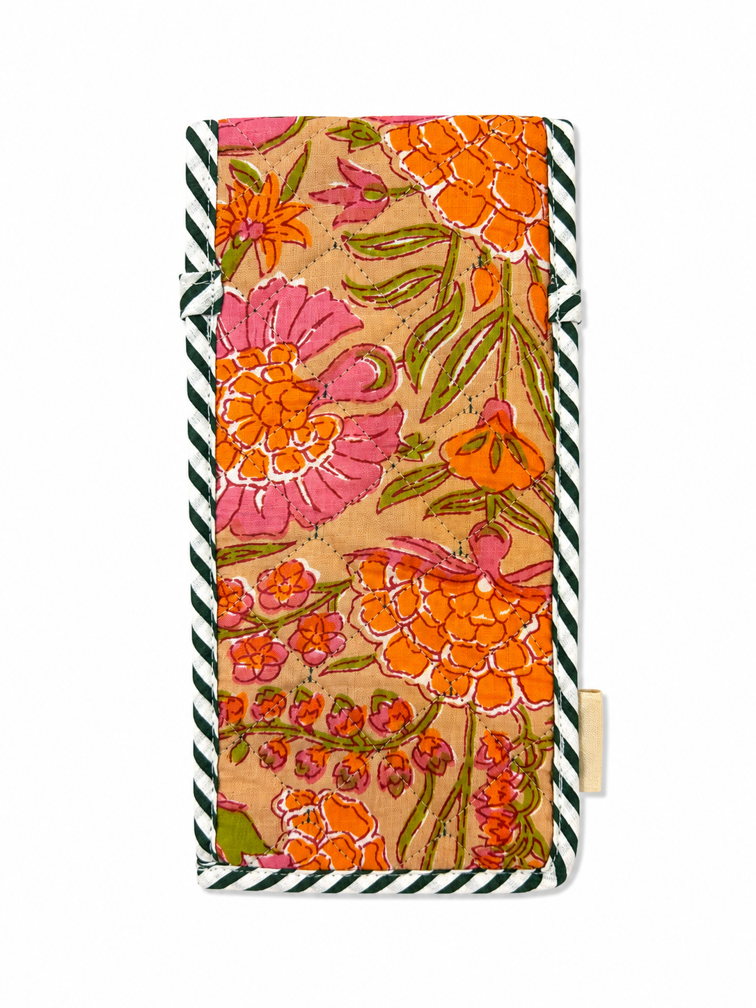 Orange Blossom Hand Block Print Glasses Case