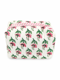 Pink Floral Hand Block Print Toiletry Pouch