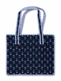 Dark Blue Hand Block Print Small Tote - Sunesa