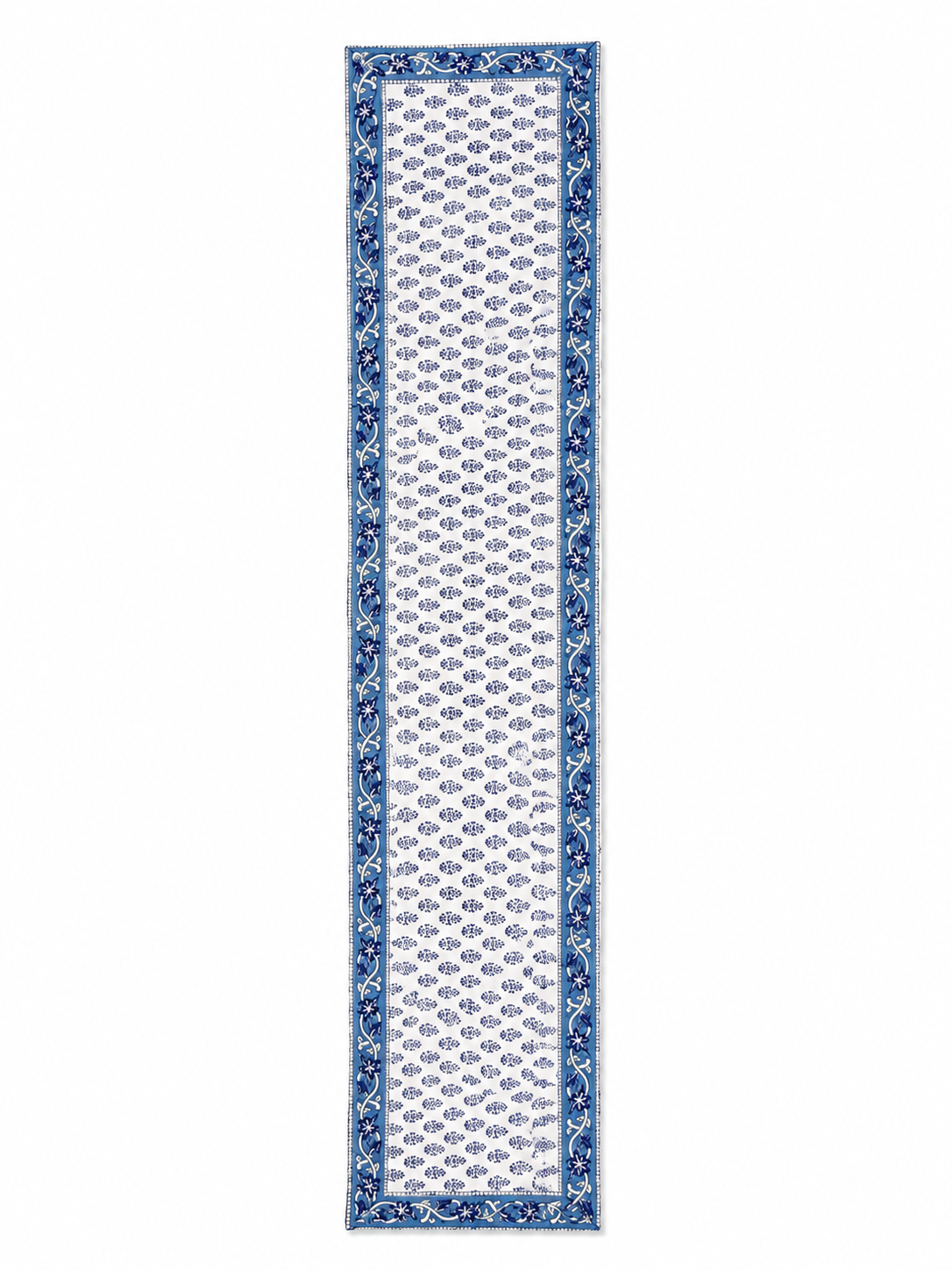 Blue & White Hand Block Print Table Runner
