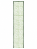 Green & White Hand Block Print Table Runner - Sunesa
