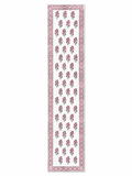 Pink Flowers Hand Block Print Table Runner - Sunesa