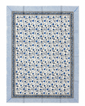 Blue Indigo Floral Hand Block Print Coffee Table Cover