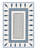 Blue Cypress Hand Block Print Table Cover
