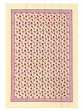 Yellow & Pink Floral Hand Block Print Coffee Table Cover - Sunesa