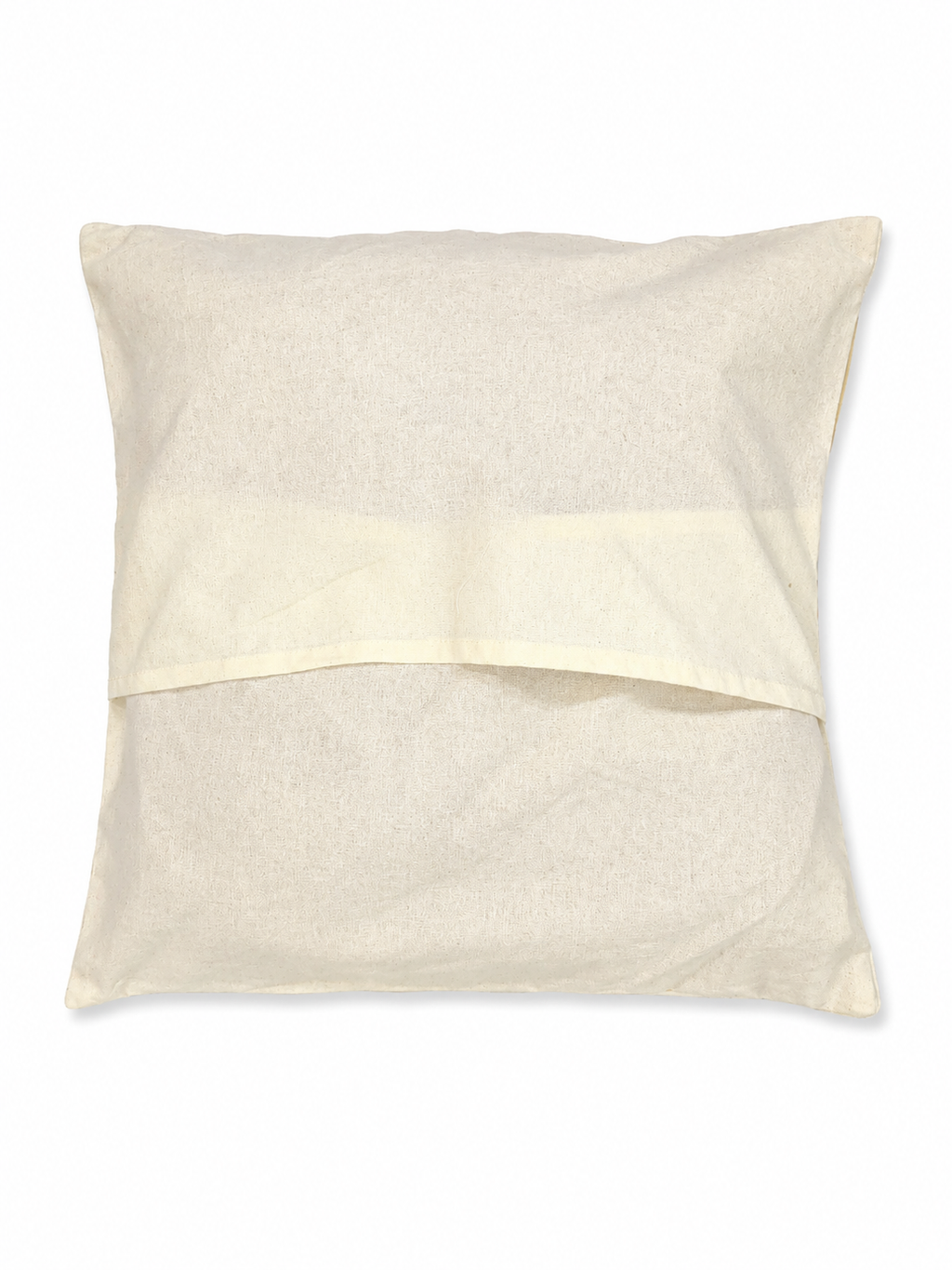 Mustard Yellow Floral Hand Block Print Cushion Cover - Sunesa