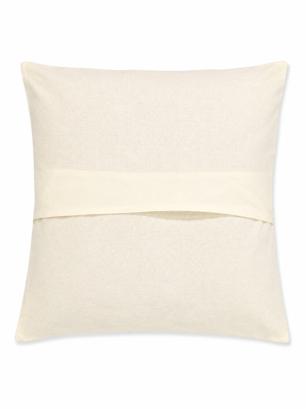 Bright Yellow Floral Hand Block Print Cushion Cover - Sunesa