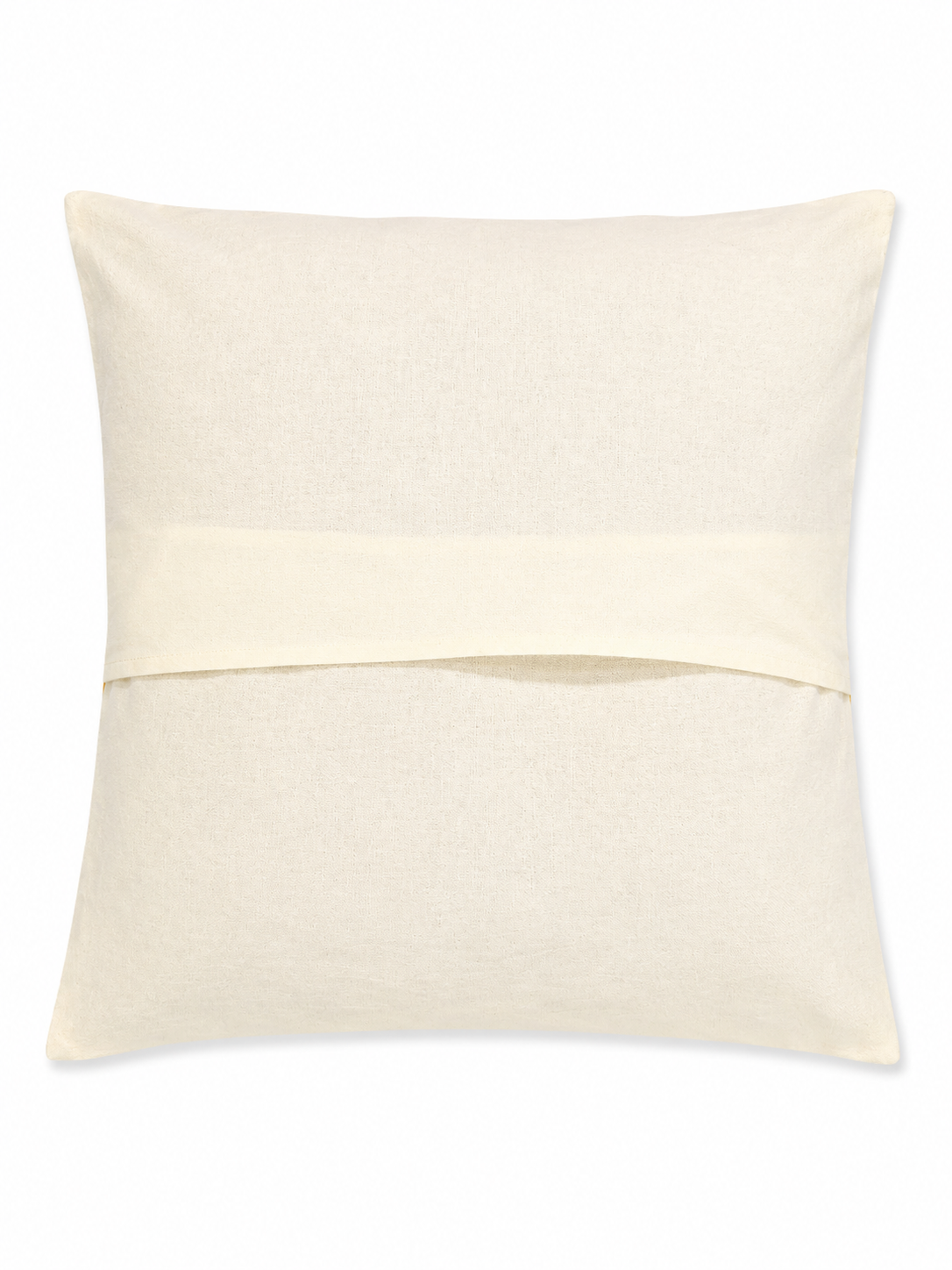 Bright Yellow Floral Hand Block Print Cushion Cover