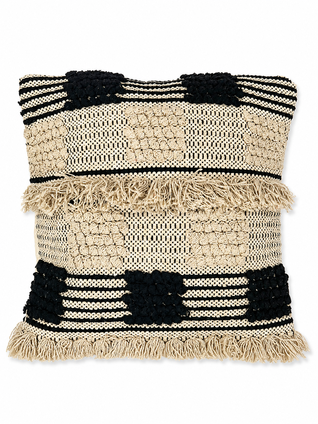Fringed Boho Cushion Cover