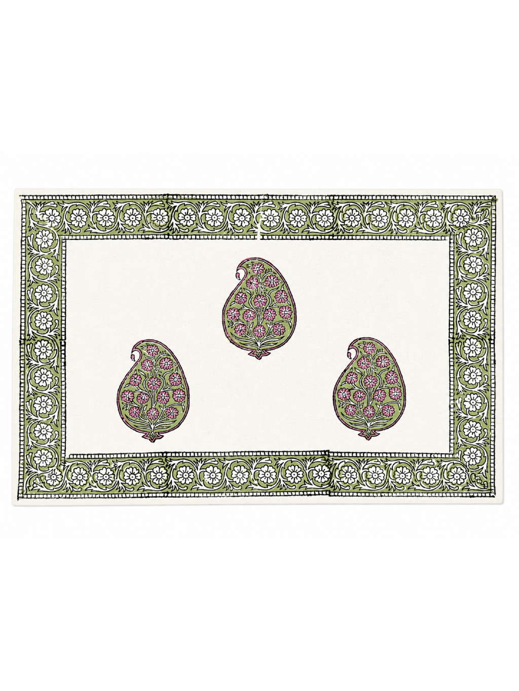 Paisley Hand Block Print Table Set - Sunesa