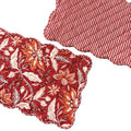 Ruby Red Hand Block Print Quilted Scallop Placemat pair